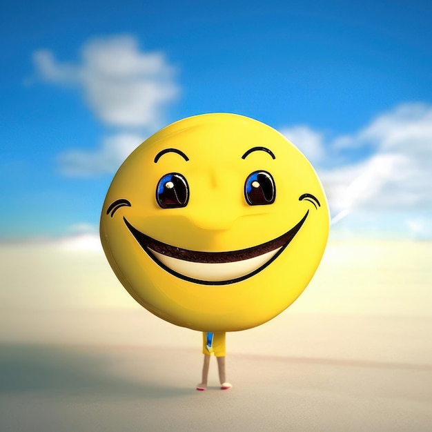 L'émoji du sourire heureux est jaune.