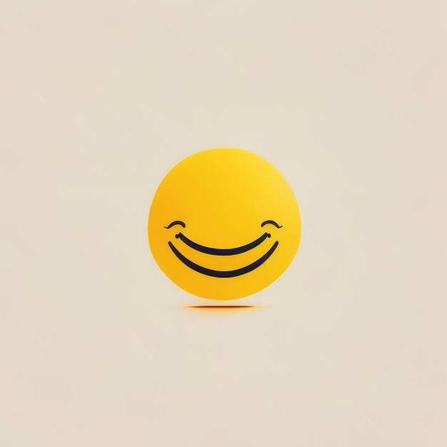 L'émoji du sourire heureux est jaune.