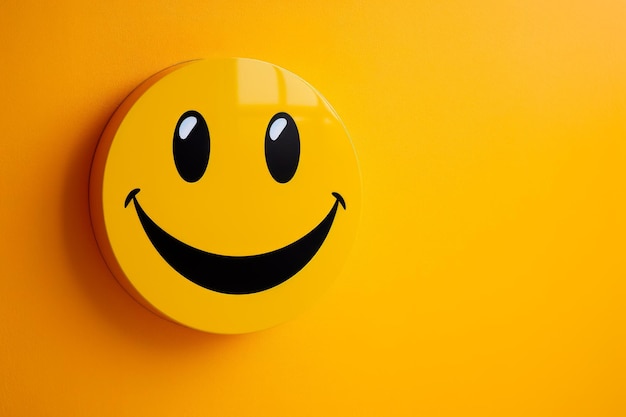 Photo l'émoji du sourire jaune heureux