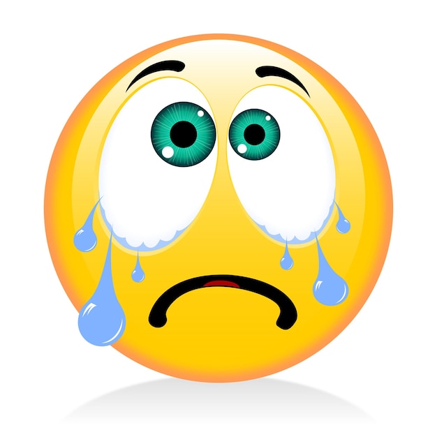 Photo emoji émoticône pleurer