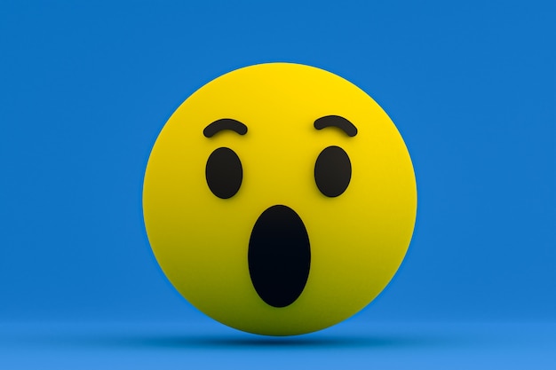 Emoji de réactions Facebook, symbole de ballon de médias sociaux avec motif d'icônes facebook