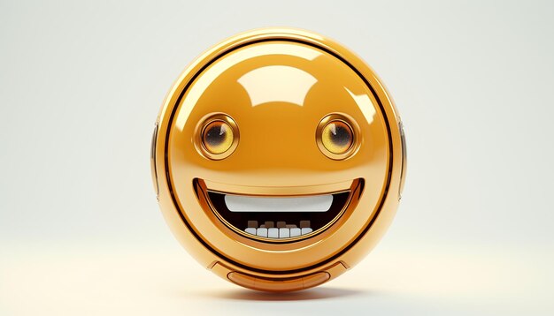 Un emoji rétro futuriste sur fond blanc