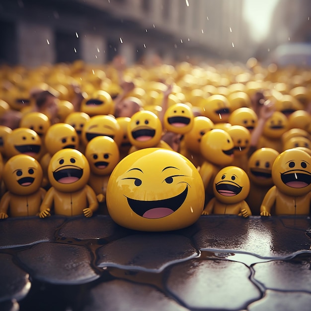 un émoji souriant