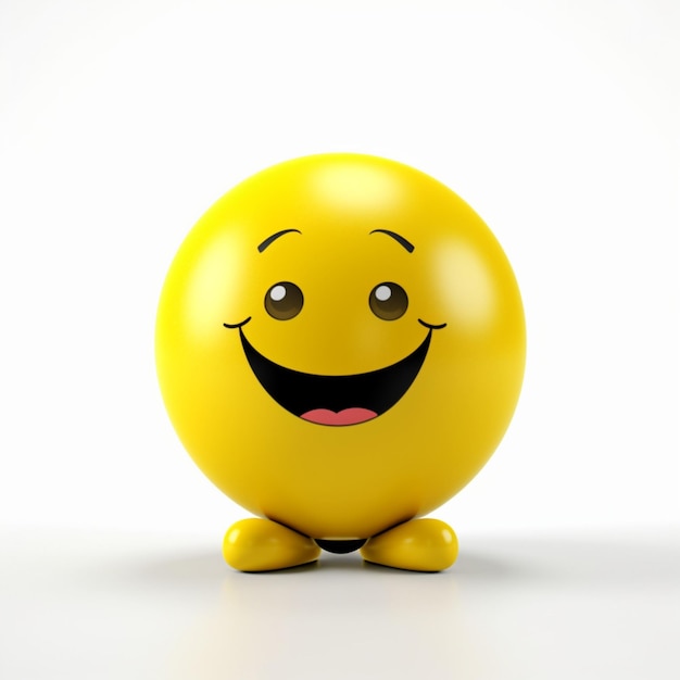 emoji tête jaune expression heureuse