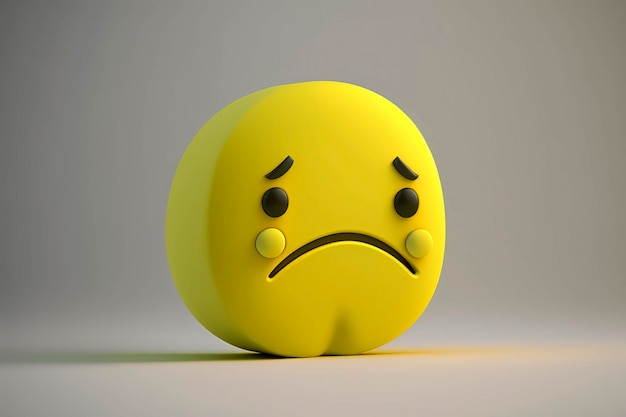 emoji triste jaune