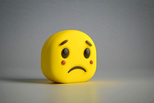 emoji triste jaune
