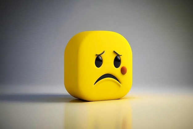 emoji triste jaune