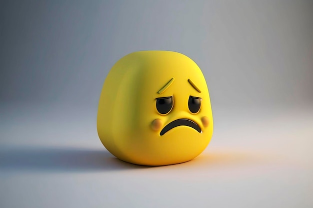 emoji triste jaune