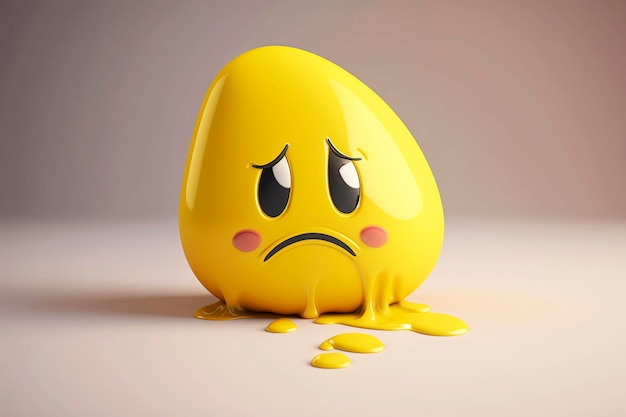 emoji triste jaune