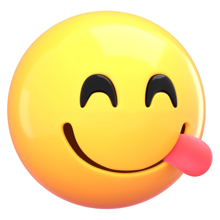 Photo emoticon 3d png autocollant délicieux fond transparent