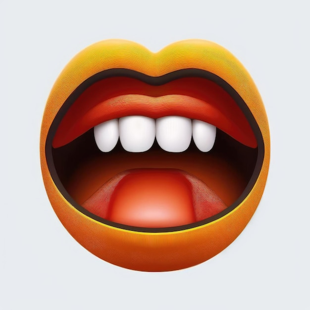 emoticon expressif avec le visage ouvert et la bouche ouverte