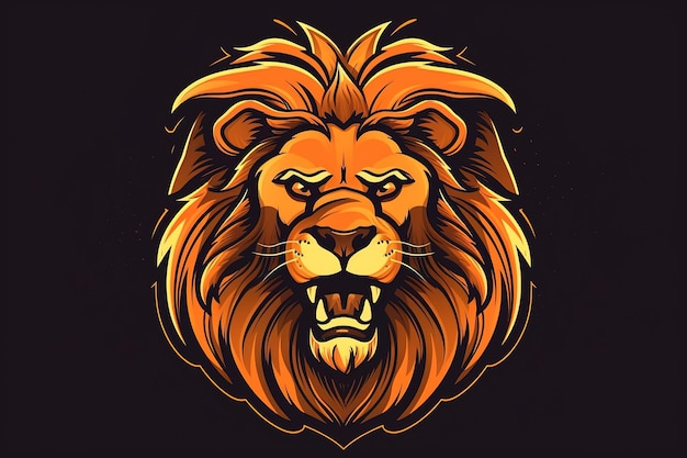 Émotion de lion illustrée AI