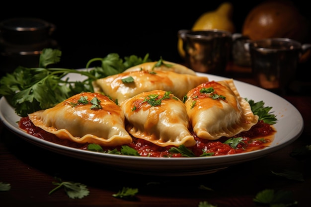 Des empanadas sur une assiette