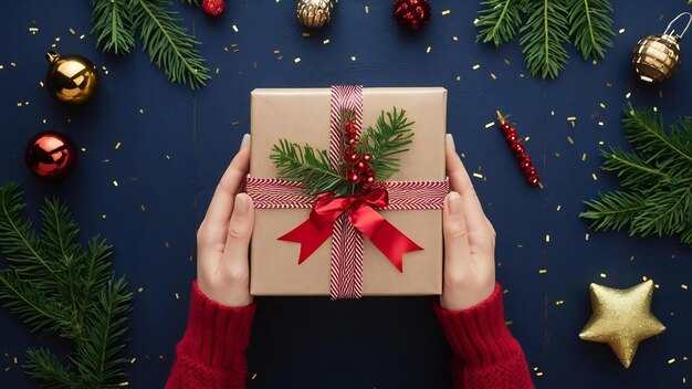 Empaquetage boîte cadeau de Noël année nouvelle emballage de Noël papier d'emballage