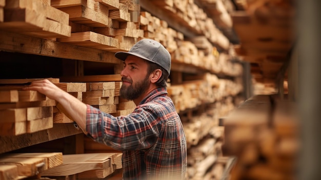 Empilage individuel de planches de bois fraîchement coupées dans un hangar de stockage Production de planches à scie à partir de bois Séchage de planches