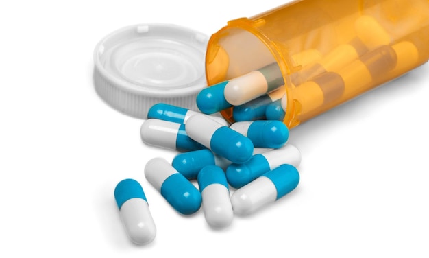 Empilez des pilules pharmaceutiques sur ordonnance