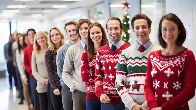 Les employés votent pour un pull de Noël laid lors d'une fête générée par AI