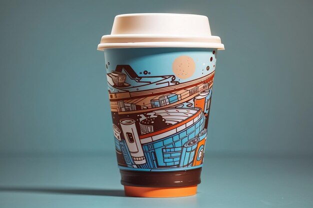 À emporter_coffee_cup_illustration_dans_le_style