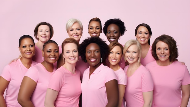 Empowerment in Pink Breast Cancer Awareness Stock Images