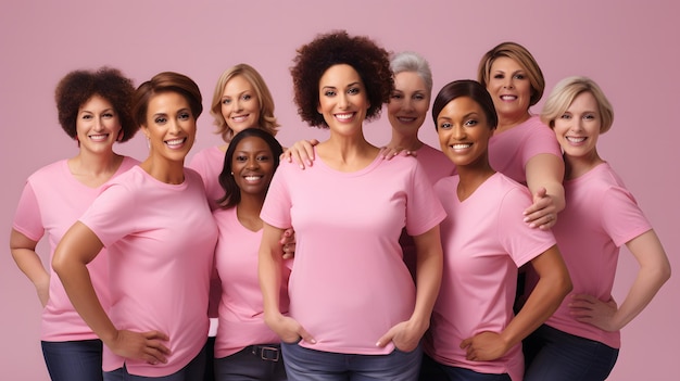 Empowerment in Pink Breast Cancer Awareness Stock Images