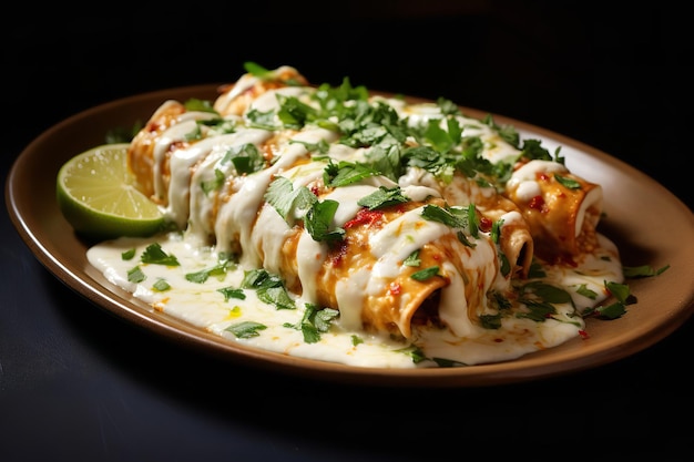 Enchiladas à la crème sure, cuisine mexicaine