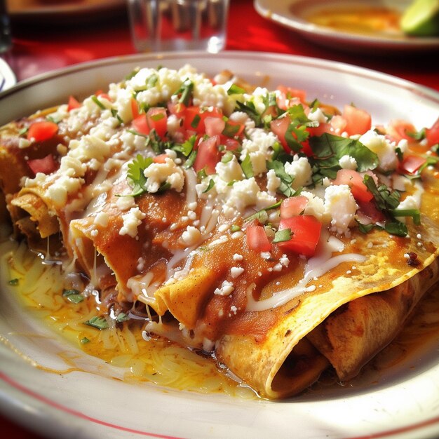 Photo enchiladas suizas le délice culinaire mexicain