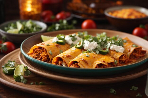 Enchilades de poulet au chipotle épicé