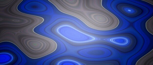 Encre de marbre liquide bleu scape abstrait rendu 3d