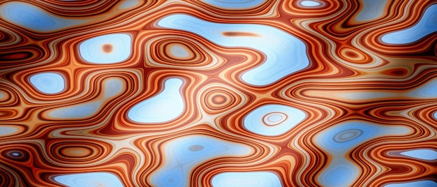 Encre de marbre liquide orange scape abstrait rendu 3d