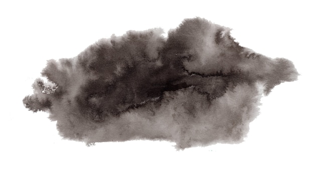 Encre noire texturée abstraite abstraite ou tache d'aquarelle