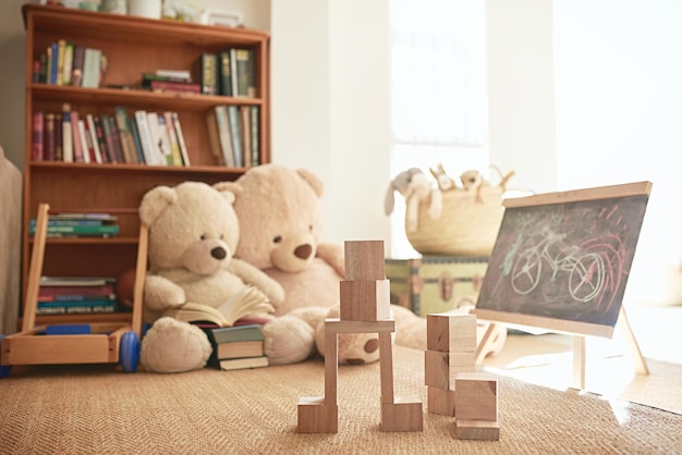 L'endroit idéal pour s'amuser Photo d'une salle de jeux remplie de jouets