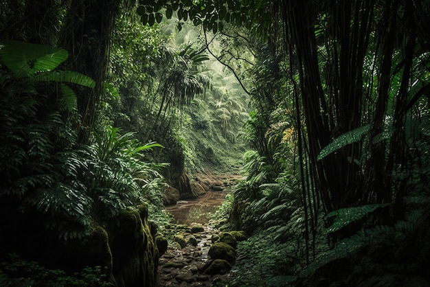 Un endroit magnifique dans une jungle sud-américaine