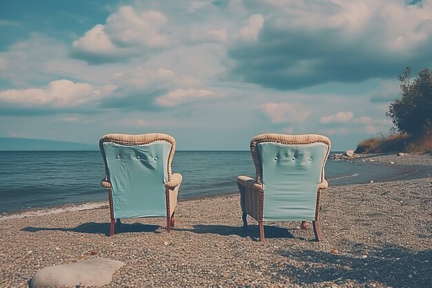 Photo un endroit vide et paisible sur la plage