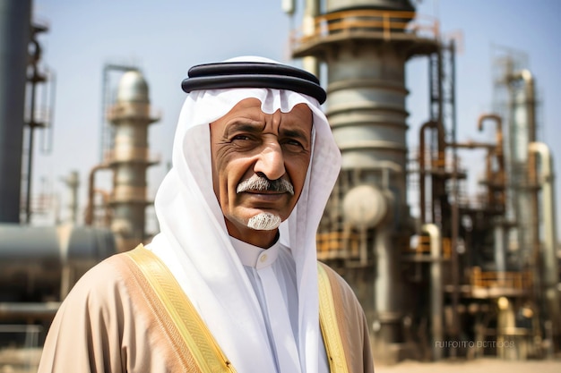 L'énergie et le succès du cheikh arabe dans les affaires pétrolières