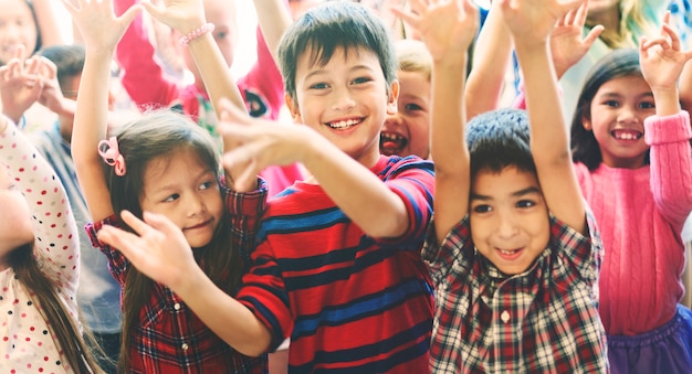 Enfant Compagnon Diversité Ethnicité Unité Concept