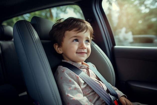 Enfant dans le siège auto Ai générative