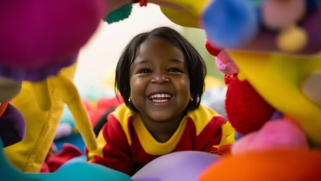 Photo un enfant enjoué.