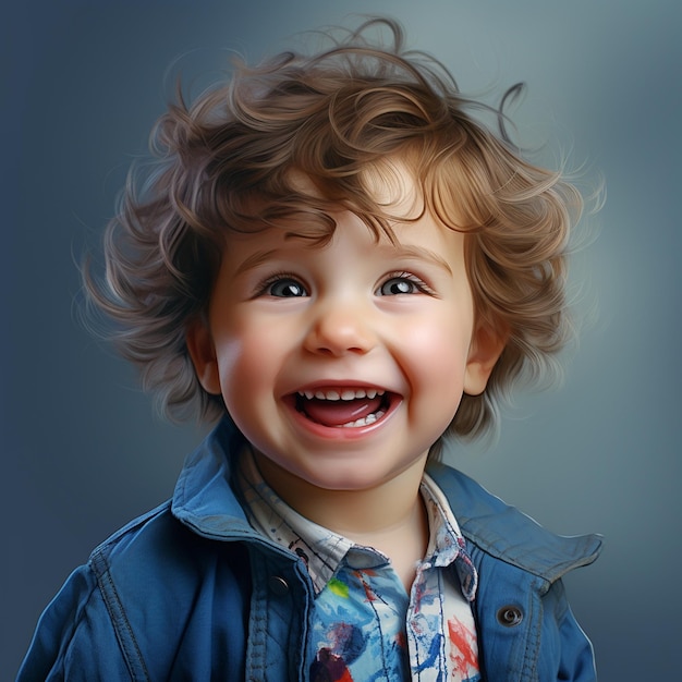 un enfant heureux de 3 ans