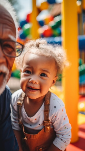 Un enfant avec un homme et un homme à lunettes