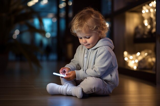 Enfant jouant avec un gadget créé avec l'IA générative