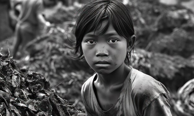 Un enfant des Philippines regarde la caméra.