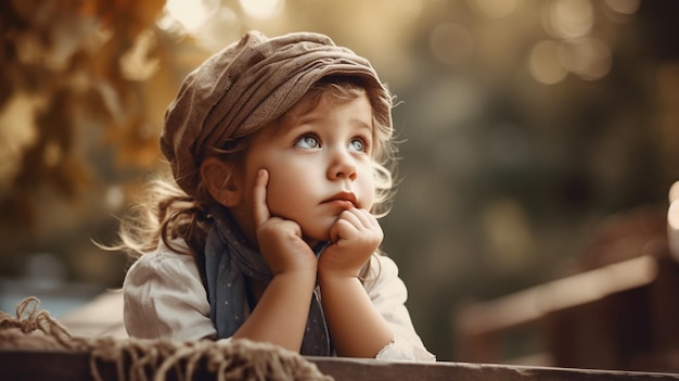 Un enfant regarde le ciel