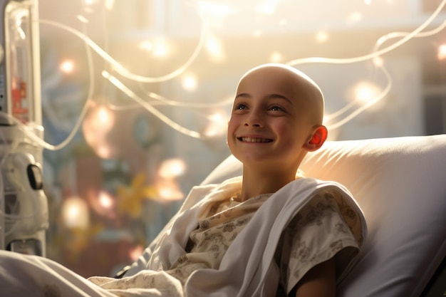 Enfant souffrant d'un cancer