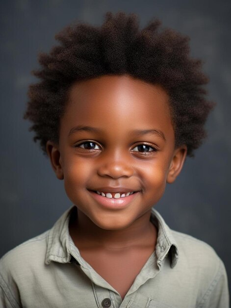 un enfant avec un sourire qui dit qu'il sourit