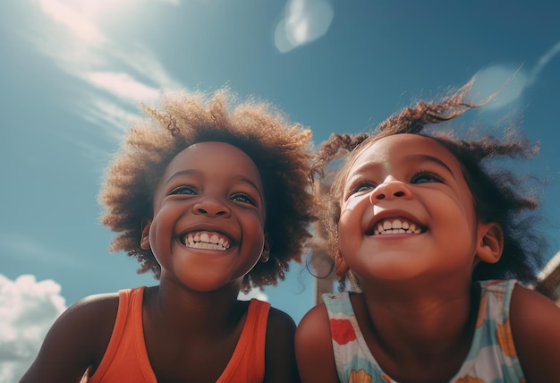 Des enfants amis entre eux