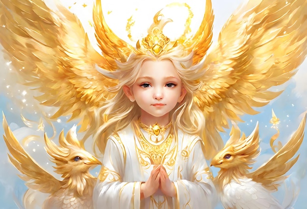 Photo enfants ange garuda magnifique