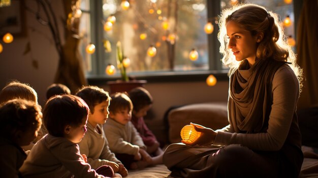 Les enfants apprennent l'importance du papier peint