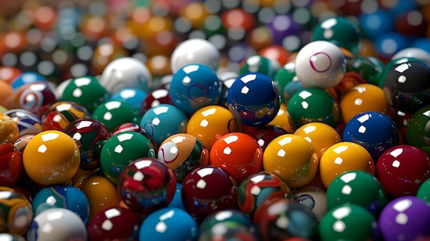 Enfants colorés jeu jouet marbres antiques boule verre images fond AI Image générée