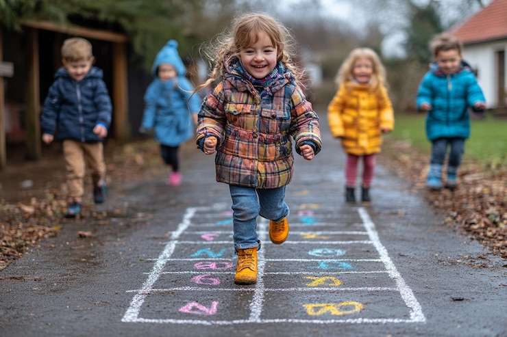 Photo des enfants heureux faisant des activités différentes
