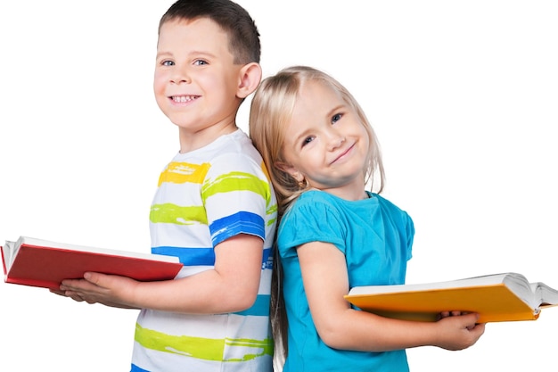 Enfants heureux jardins d'enfants colorés et enfants d'âge préscolaire arrière-plan Lire et jouer joie de l'enfant